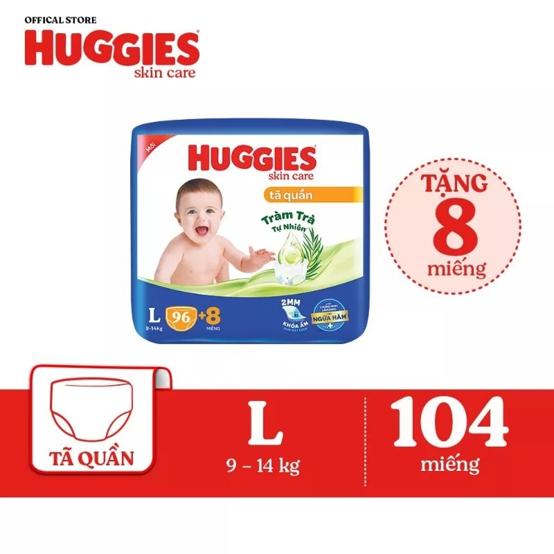 Combo 2 tã huggies M120 L104 XL88 XXL80