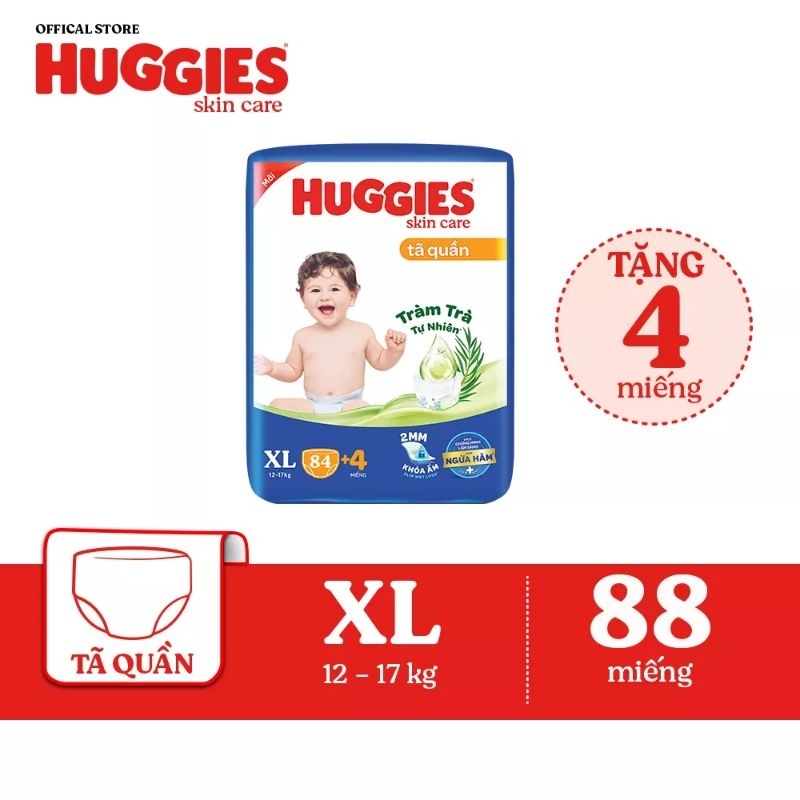 Combo 2 tã huggies M120 L104 XL88 XXL80