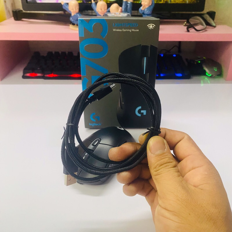 Chuột Máy Tính Gaming Không Dây LED RGB Wireless LOGITECH G703 Chuột PC Laptop Mouse Chơi Game Văn Phòng