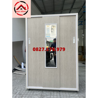 Tủ nhựa 3 cánh cửa lùa tiết kiệm không gian