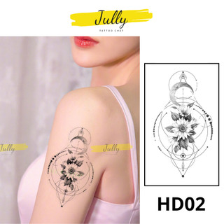 Hình xăm dán tạm thời chống nước hoa hướng dương mini JULLY Tattoo chất
