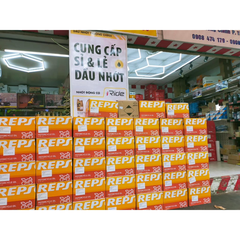 Thùng Nhớt Repsol MXR 7 10W40 dành cho xe số, tay côn nhập khẩu indonesia