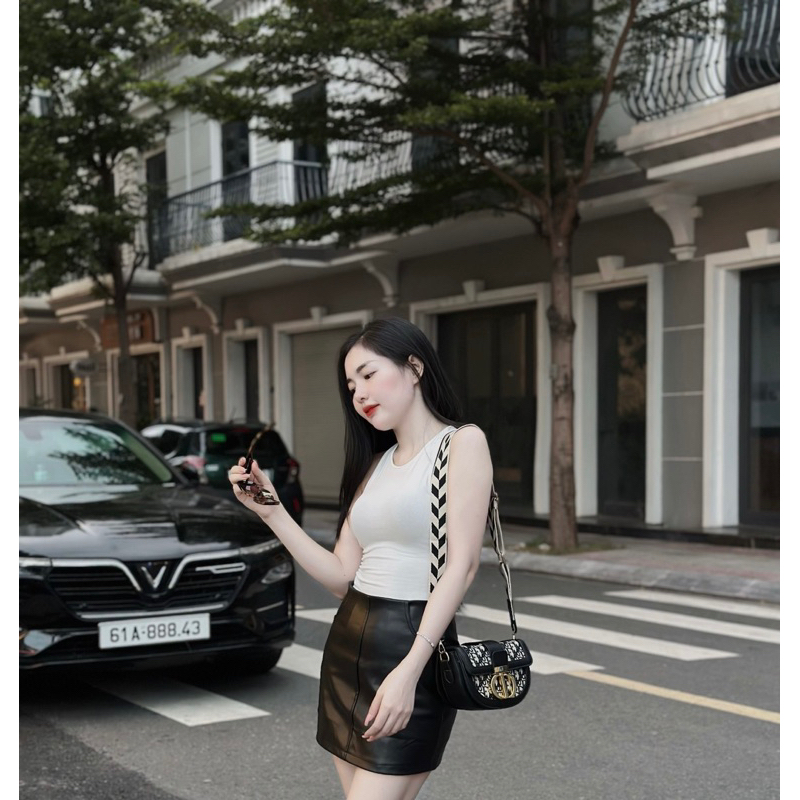 Túi đeo chéo cd dáng bầu dây bảng xinh xĩu 20cm