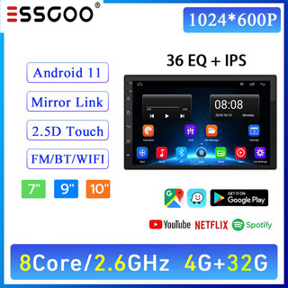 Essgoo màn hình ô tô android 7/9/10 inch 4+32g với wifi gps mp5 radio với wifi gps mp5 màn hình ips và 36 dsp