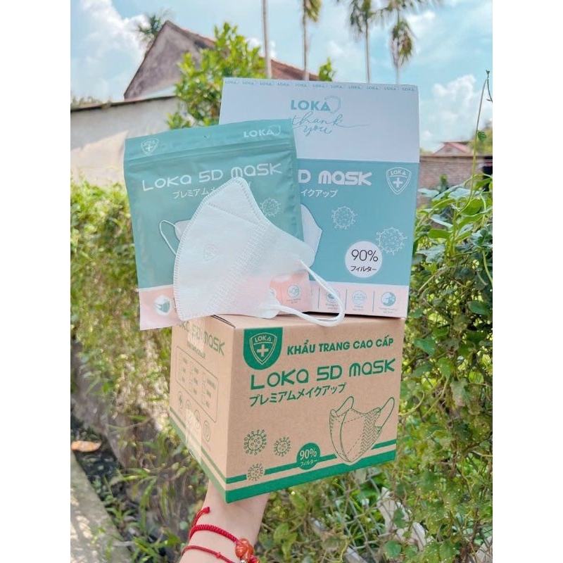 Thùng 200 chiếc Khẩu Trang 5D Mask LOKA hàng cao cấp sẵn màu hot