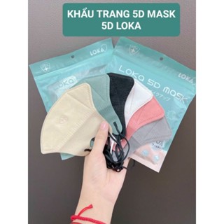Thùng 200 chiếc Khẩu Trang 5D LOKA hàng cao cấp sẵn màu hot
