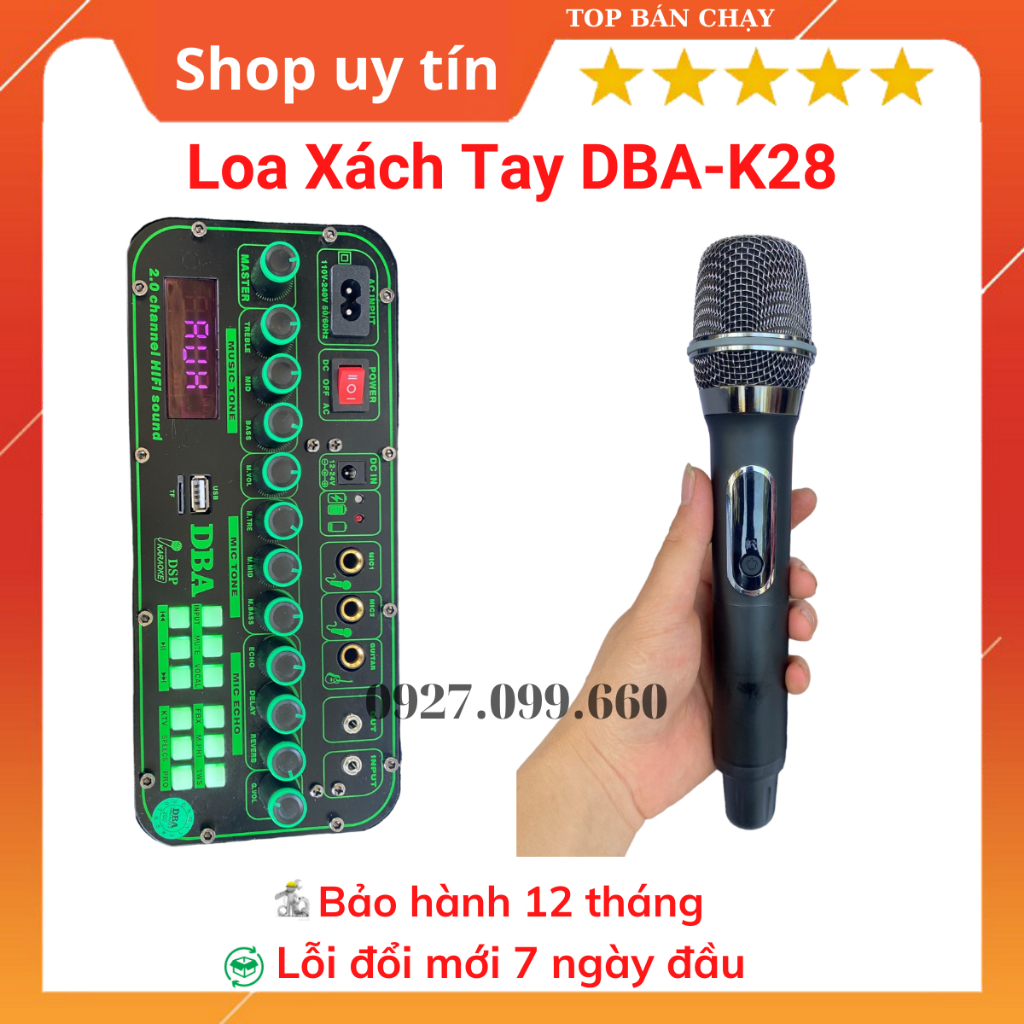 Loa karaoke xách tay DBA-K8 và DBA-K28 bass sâu ấm, loa karaoke di động .Bảo hành 12 tháng