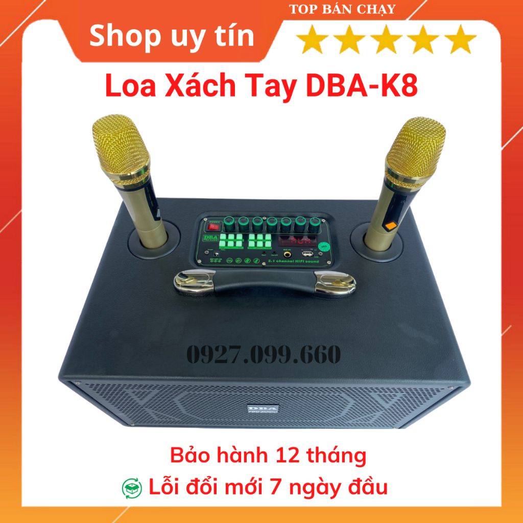 Loa karaoke xách tay DBA-K8 và DBA-K28 bass sâu ấm, loa karaoke di động .Bảo hành 12 tháng
