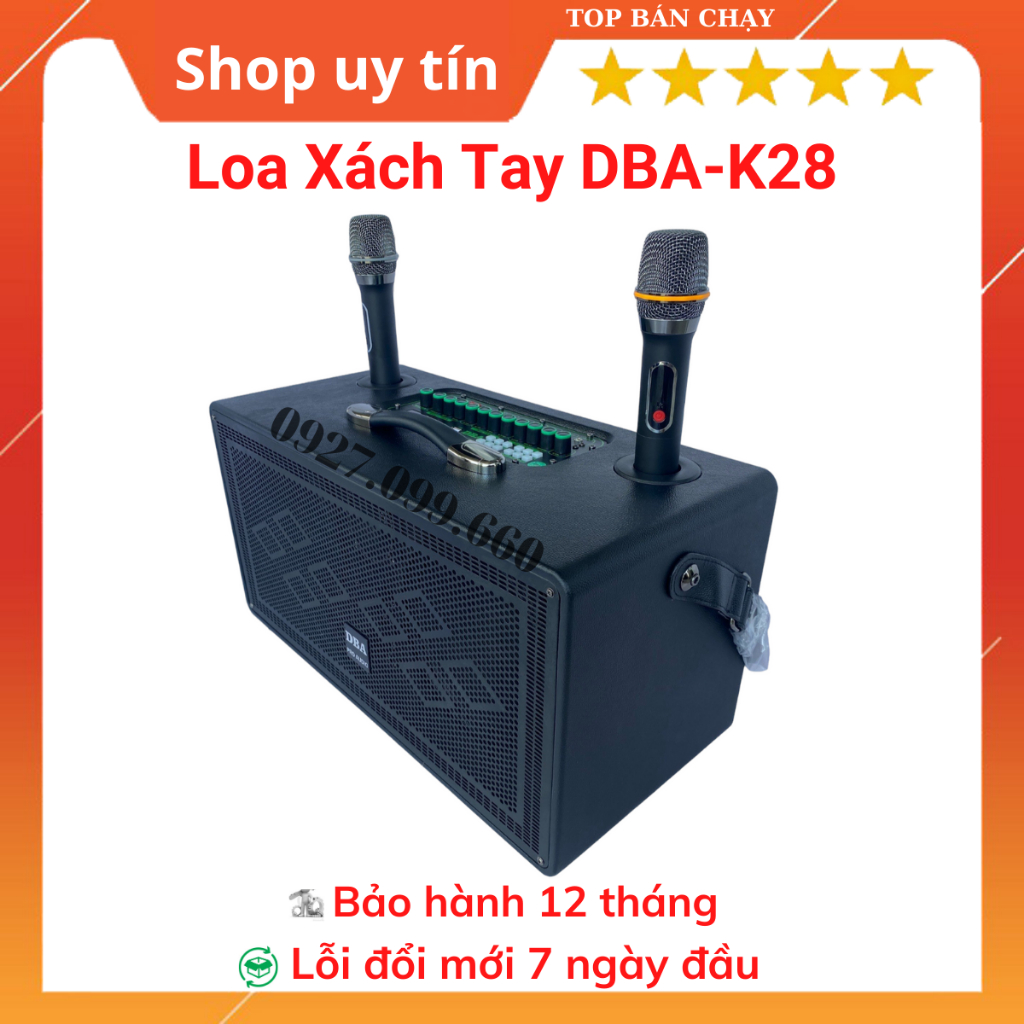 Loa karaoke xách tay DBA-K8 và DBA-K28 bass sâu ấm, loa karaoke di động .Bảo hành 12 tháng