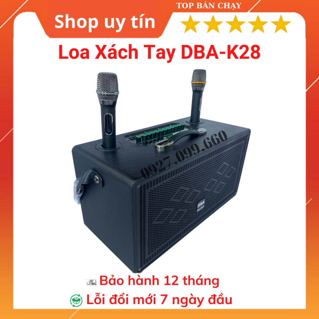 Loa karaoke xách tay DBA-K8 và DBA-K28 bass sâu ấm, loa karaoke di động .Bảo hành 12 tháng