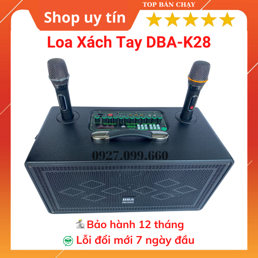 Loa karaoke xách tay DBA-K8 và DBA-K28 bass sâu ấm, loa karaoke di động .Bảo hành 12 tháng