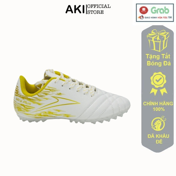 Giày đá bóng trẻ em Mira Plus Kid Trắng cỏ nhân tạo thể thao nam chính hãng - KP004