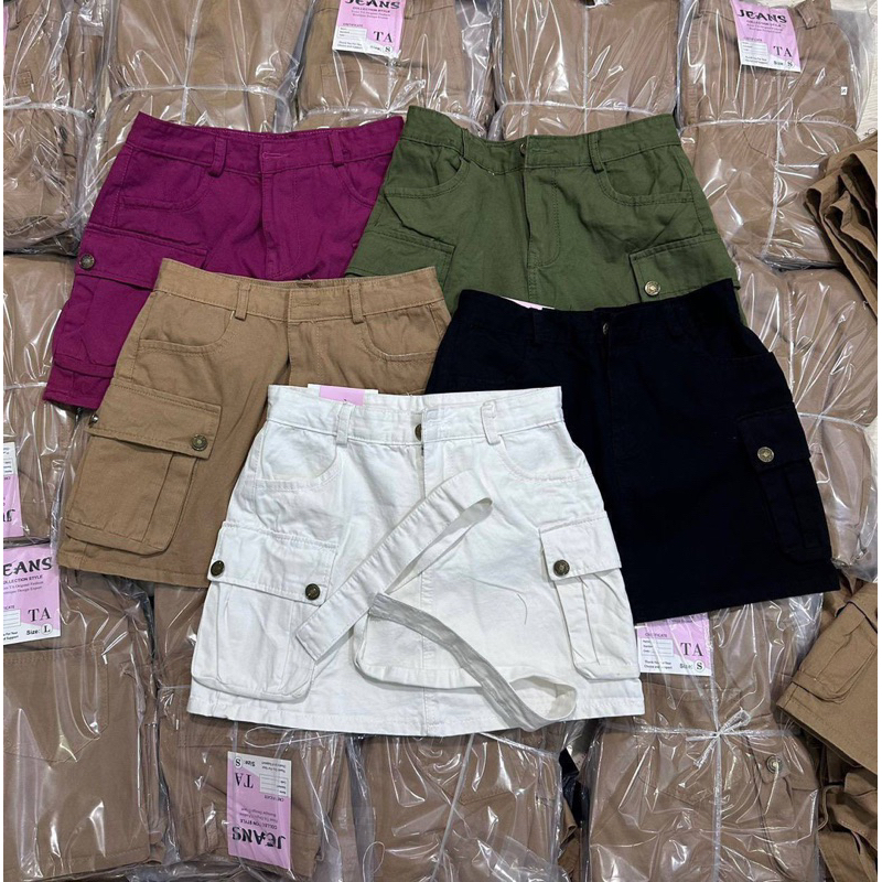 Chân váy kaki túi hộp