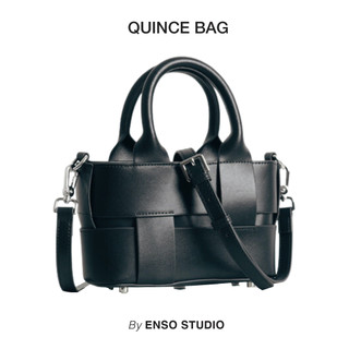 Enso - túi da thật quince bag màu đen
