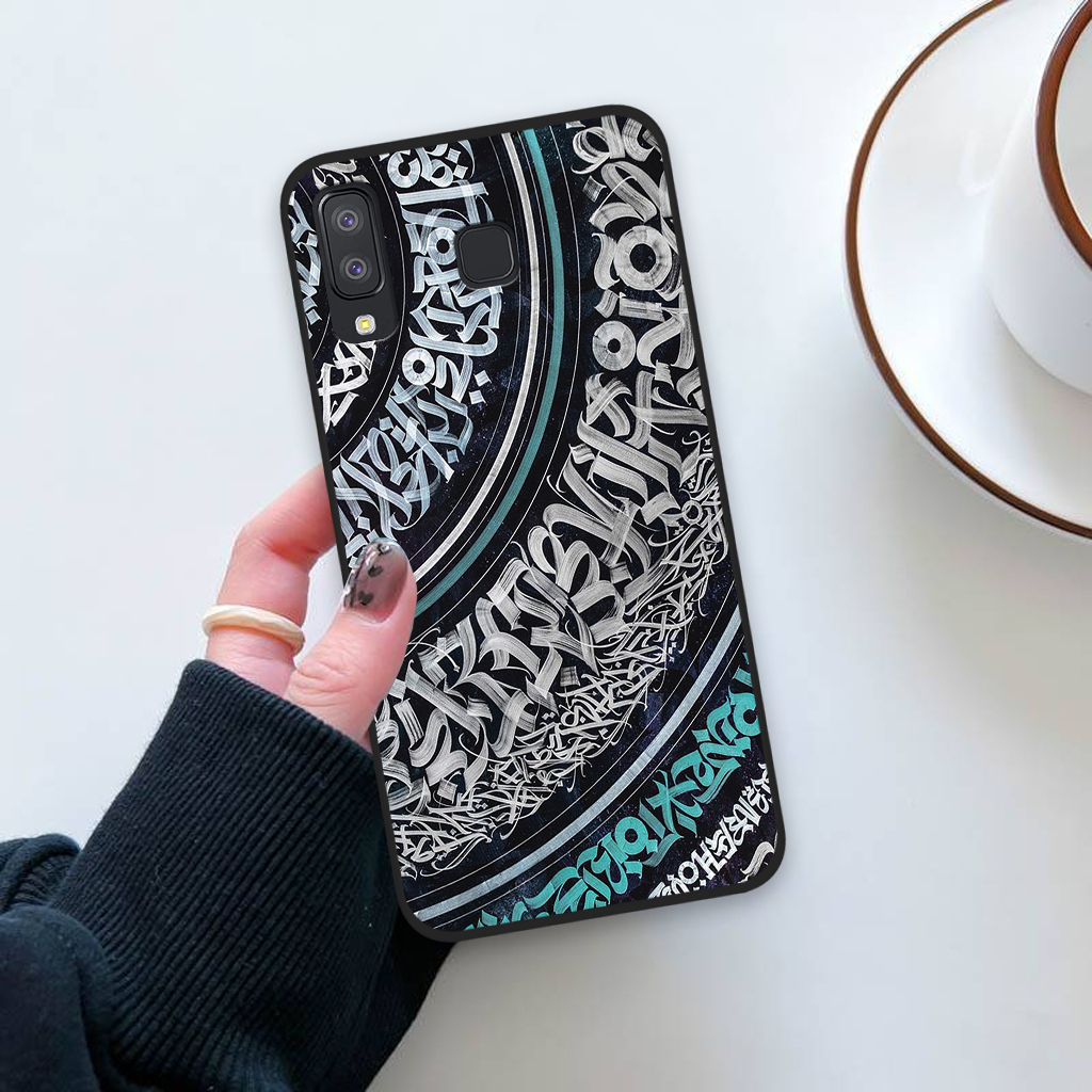 Ốp lưng Samsung Galaxy A8 Star / A9 Star họa tiết sọc kẻ thương hiệu, giả da thời trang