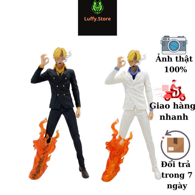 Mô hình One Piece Luffy Store Sanji hắc cước chân lửa cao 32cm full box, figure decor nhân vật anime vua hải tặc