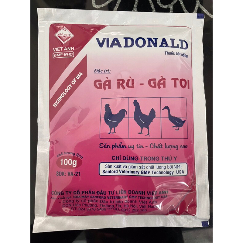 VIADONALD Gà rù, Gà toi gói 100gr