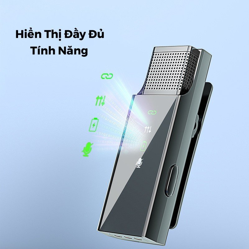 Micro Thu Âm Không Dây Cài Áo D88, - Khử Tiếng Ồn Cao Cấp - Khoảng Cách 30m - Chính Hãng HD DESIGN