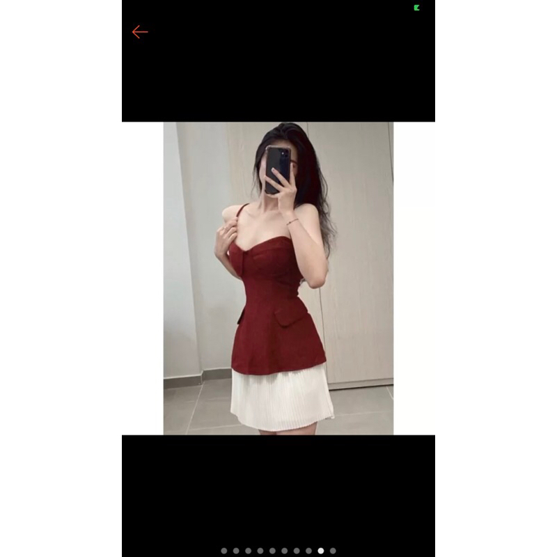 Pass áo 2 dây Tweed