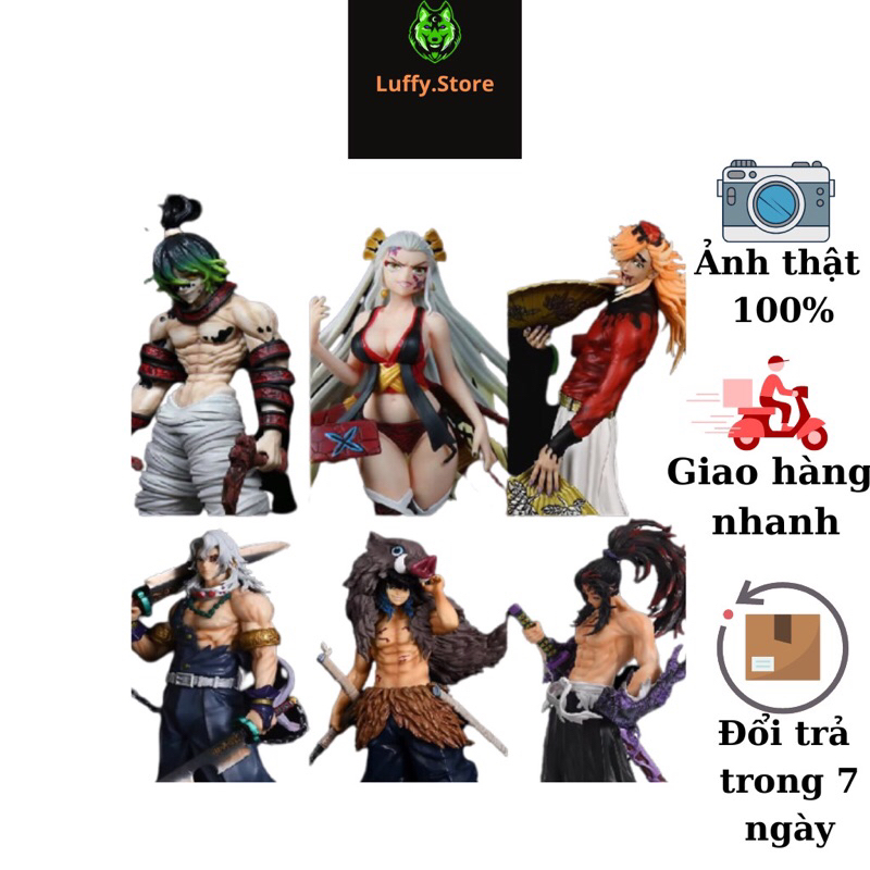 Mô hình Kimetsu No Yaiba figure Demon Slayer thượng huyền, figure anime thanh gươm diệt quỷ, mô hình trang trí