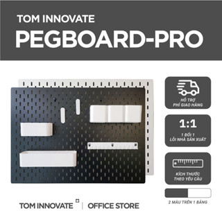BẢNG CÀI TREO TƯỜNG TRẮNG / ĐEN 2 TRONG 1 PEGBOARD STYLE IKEA - TOM INNOVATE