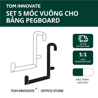 Set 5 móc vuông cho bảng cài treo tường Pegboard Skadis IKEA