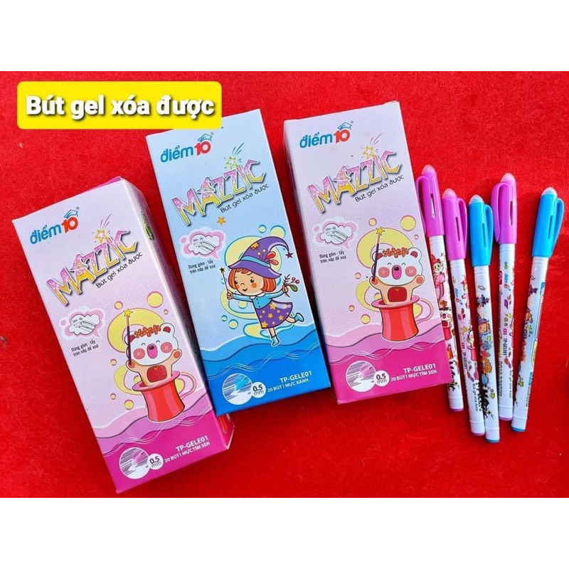 Hộp 20 bút gel xoá được điểm 10 Mazzic