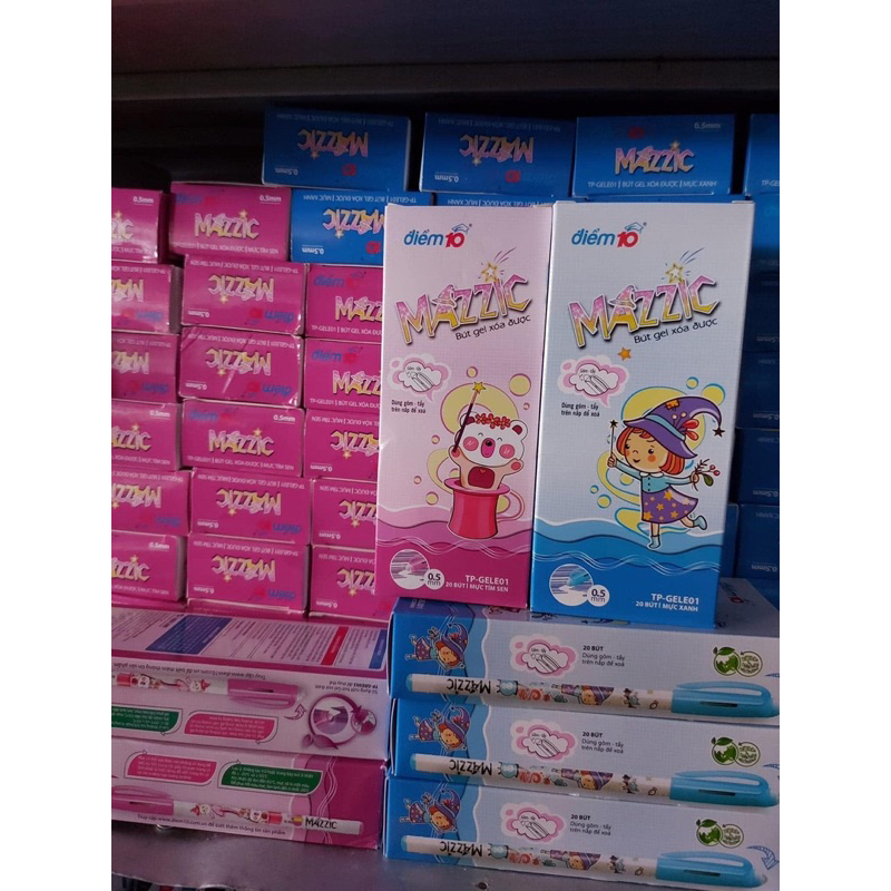 Hộp 20 bút gel xoá được điểm 10 Mazzic