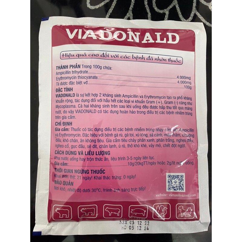 VIADONALD Gà rù, Gà toi gói 100gr