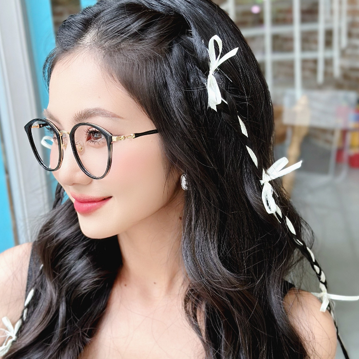 Gọng kính thời trang nam nữ LILYEYEWEAR mắt tròn to chất liệu kim loại không gỉ cứng cáp thiết kế thời trang 2053