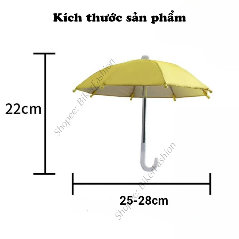 Dù Mini Che Mưa Nắng Dành Cho Điện Thoại Trên Giá Đỡ Chống Thấm Nước Siêu Tiện Lợi