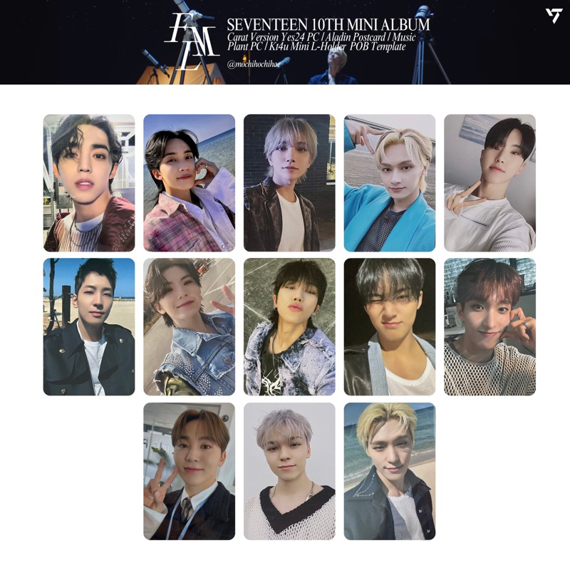 Lẻ quà bo góc photocard POB của Y24- Seventeen FML Carat ver