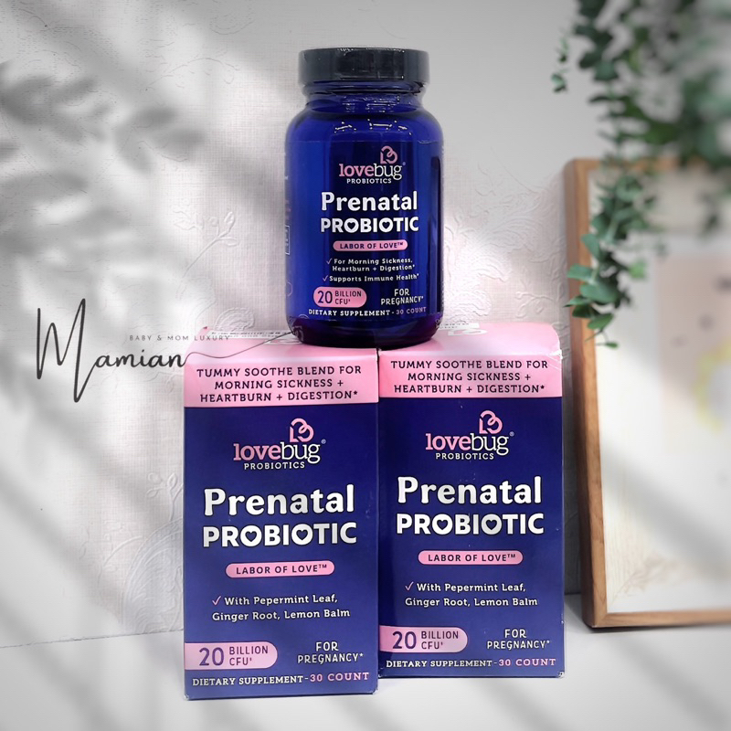 Men Lợi Khuẩn Lovebug Prenatal Bà Bầu Hàng Air Mỹ, Chính Hãng/1 hộp 30 viên