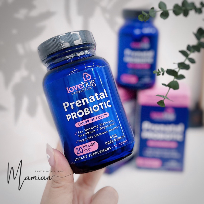 Men Lợi Khuẩn Lovebug Prenatal Bà Bầu Hàng Air Mỹ, Chính Hãng/1 hộp 30 viên