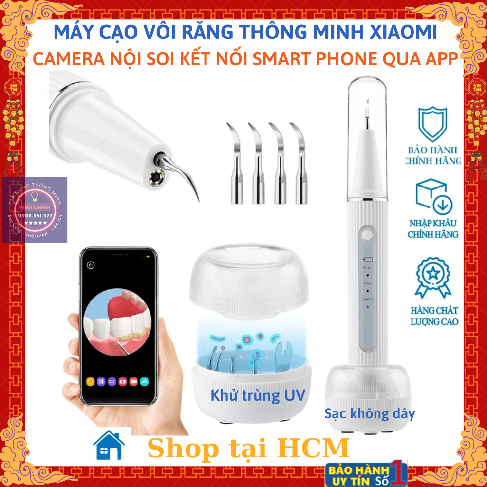 Máy lấy cao răng, cạo vôi răng Xiaomi + Đèn UV diệt khuẩn, Tích hợp ca