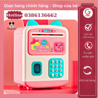 Heo đất , Ống tiết kiệm vân tay thông minh cho bé tiện lợi dễ sử dụng - Két sắt vân tay mini thông minh cho bé