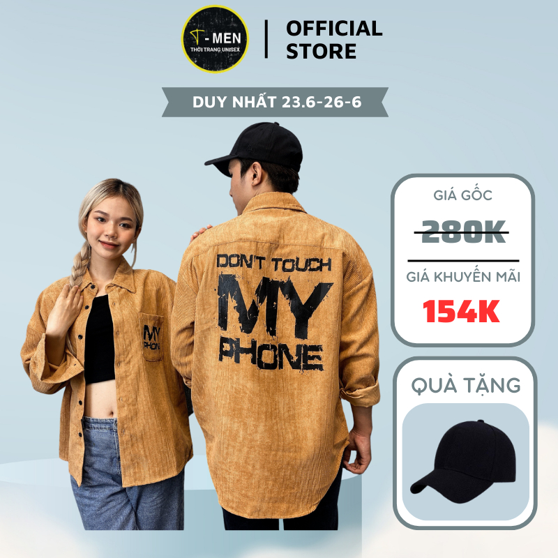 Áo Sơ Mi Nam Nữ Dài Tay, Couple,  Form Rộng Dáng Basic, Cotton Mềm Mịn - T-Men AT001 AT007 AT009 | BigBuy360 - bigbuy360.vn