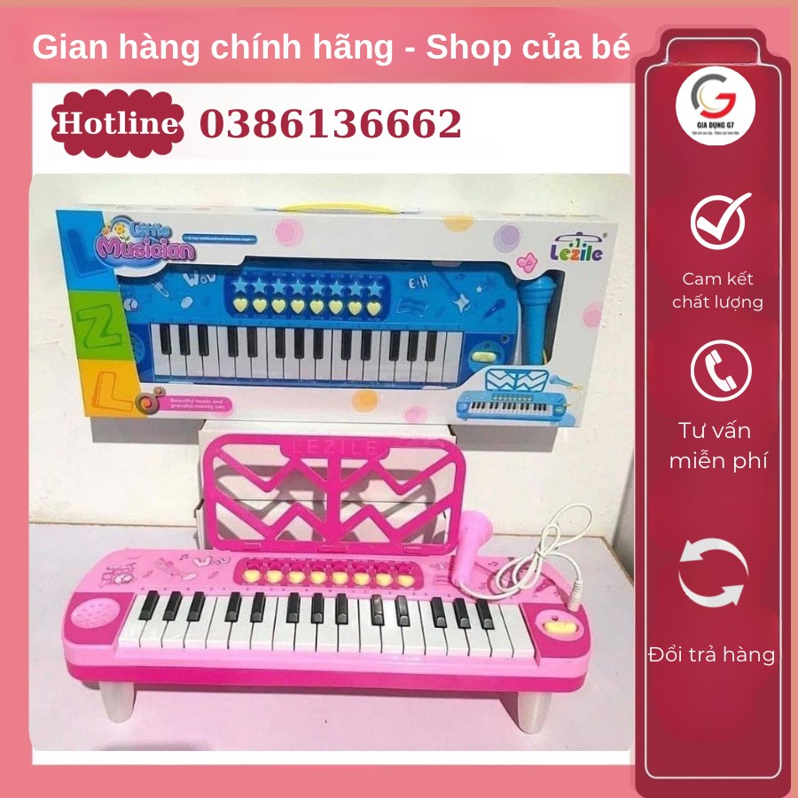 Đàn Piano Kèm Mic Cho Bé Dễ Sử Dụng Lưu Bài Nhạc Vừa Đánh - Đồ Chơi Âm Nhạc Cho Bé Mic Hát Rất To, Lưu Bài Nhạc Vừa Đánh