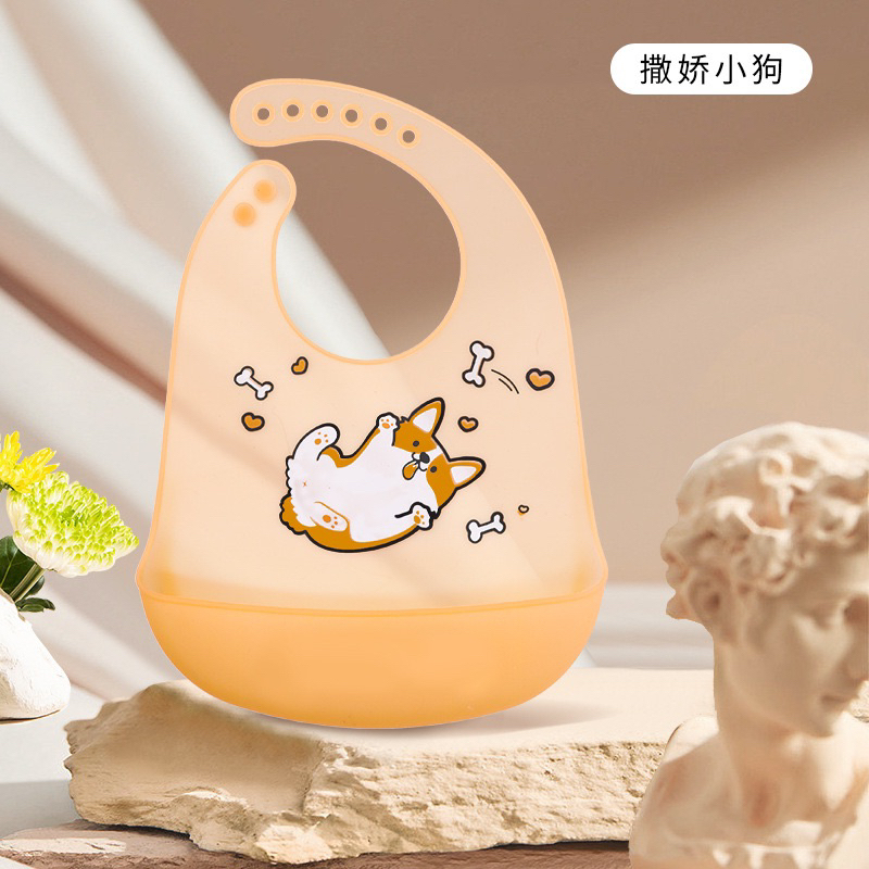 Yếm máng Silicon, yếm ăn dặm 3D, không bám bẩn 4.9