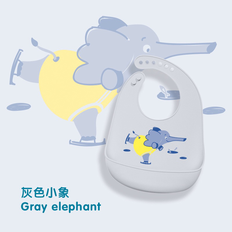 Yếm máng Silicon, yếm ăn dặm 3D, không bám bẩn 4.9