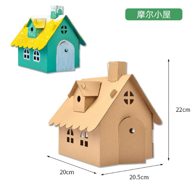 Bộ lắp ghép bằng bìa carton cho bé + tặng kèm màu tô arcrylic