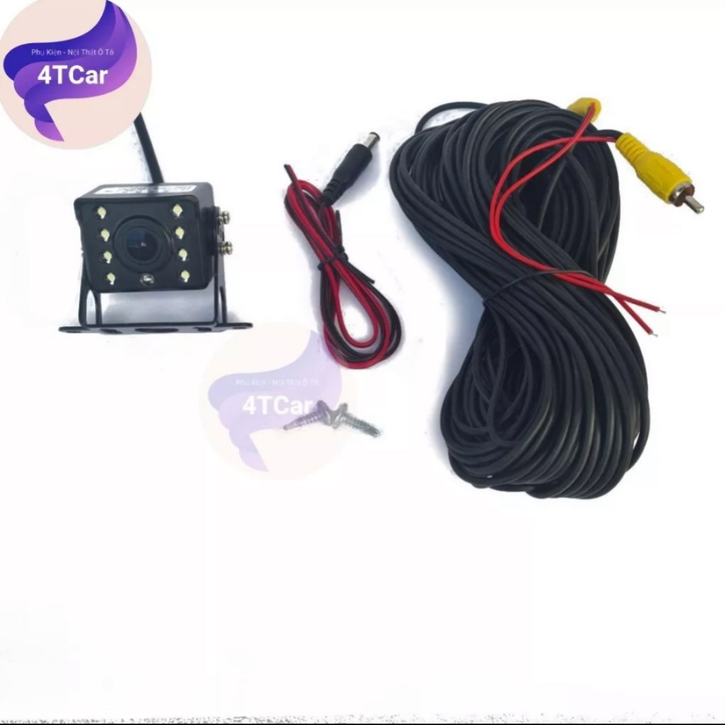 Camera lùi dành cho xe tải, xe khách  nguồn 12- 24V, 8Led, cảm biến ánh sáng , Hồng Ngoại - Chính Hãng