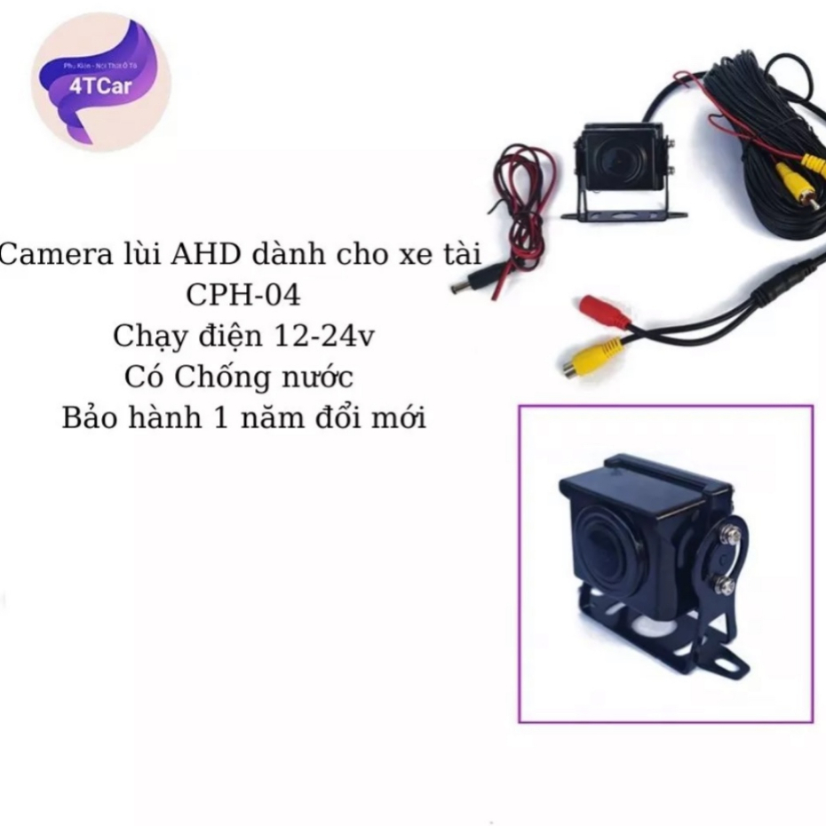 Camera lùi dành cho xe tải, xe khách  nguồn 12- 24V, 8Led, cảm biến ánh sáng , Hồng Ngoại - Chính Hãng