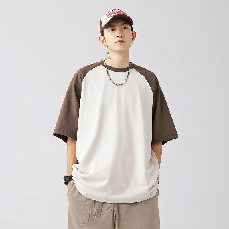 Áo thun Raglan unisex form rộng tay lỡ, chất liệu 100% cotton thoáng mát