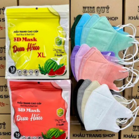 Khẩu Trang 5D Dưa Hấu 3 Lớp Kháng Khuẩn, Khẩu Trang Dưa Hấu Chống Tia UV
