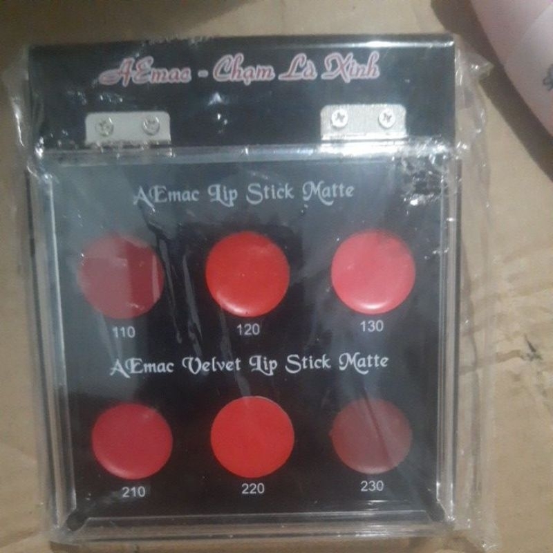 BẢNG MÀU SON AEMAC VELVET LIP STICK MATTE MỚI HD K BIẾT CÁI NÀY NGTA ĐỂ LÌ