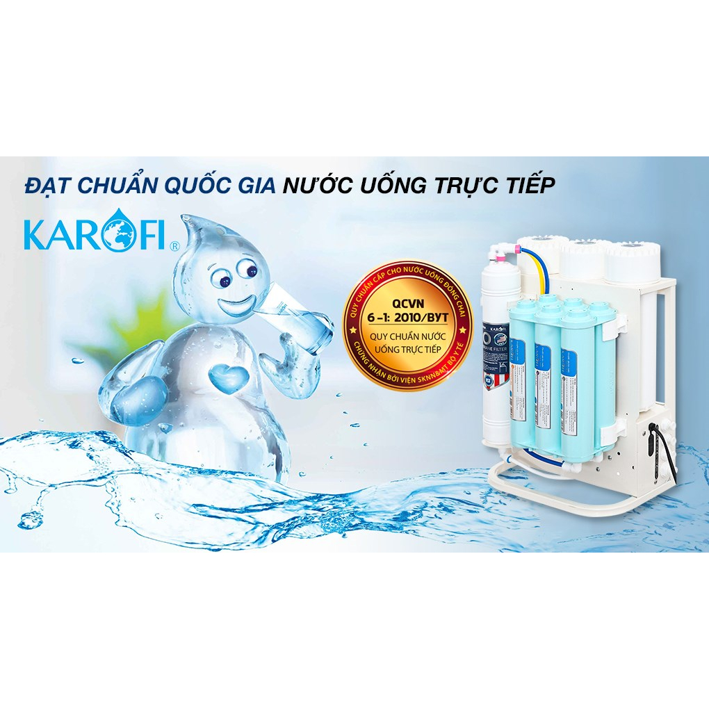 [KAROFI | KAQ-U05] Máy lọc nước Karofi KAQ-U05G new 10 Lõi Hydroren