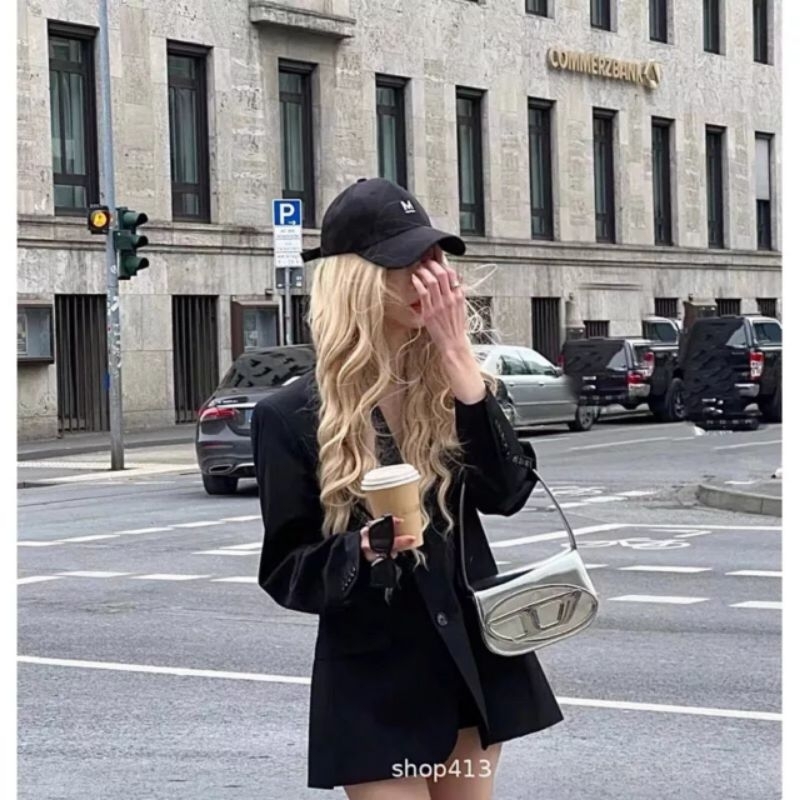 Túi xách nữ kẹp nách D.i.e.s.e.l màu bạc hot trend nhất 2023