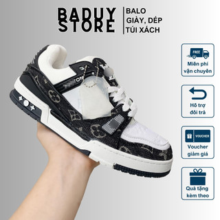 Giày sneaker Trainer màu đen, giày thể thao Nam Nữ cổ thấp chất lượng rep 11 full phụ kiện đi kèm, tặng kèm quà tặng