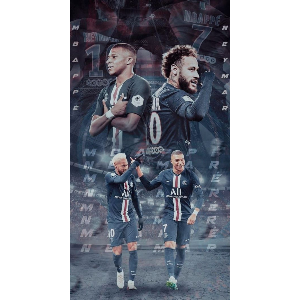 Poster dán tường, tranh cầu thủ siêu sao bóng đá Kylian Mbappe Ms:123